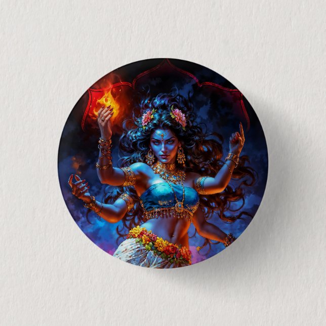 Chapa Redonda De 2,5 Cm Kali en la danza (Anverso)