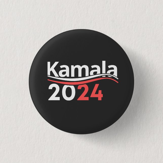 Chapa Redonda De 2,5 Cm kamala 2024, vice president kamala harris forwomen (Anverso)