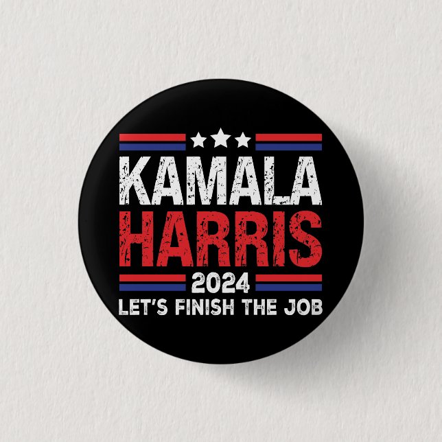 Chapa Redonda De 2,5 Cm Kamala Harris (Anverso)