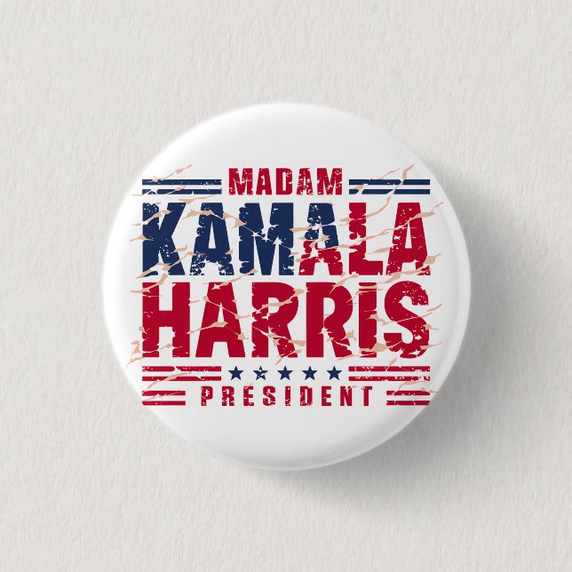 Chapa Redonda De 2,5 Cm Kamala Harris (Anverso)
