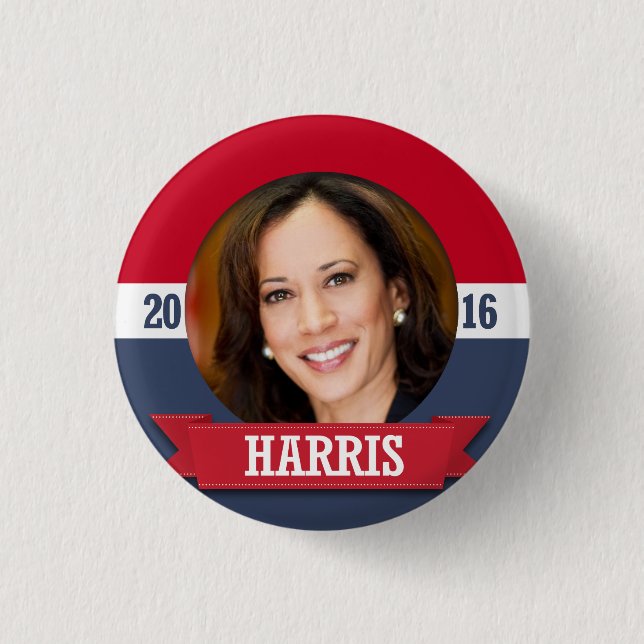 CHAPA REDONDA DE 2,5 CM KAMALA HARRIS 2016 (Anverso)