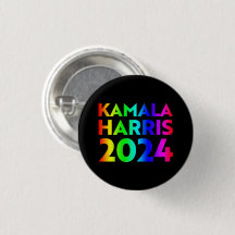 Kamala Harris 2024 tipografía de arco iris negro