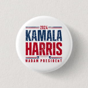 Chapa Redonda De 2,5 Cm Kamala Harris 2024 vicepresidente de Black Woman 2