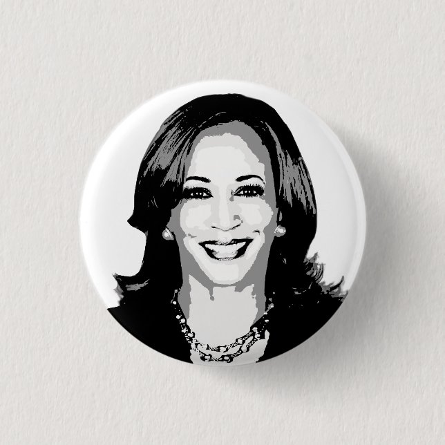 Chapa Redonda De 2,5 Cm Kamala Harris Bust (Anverso)