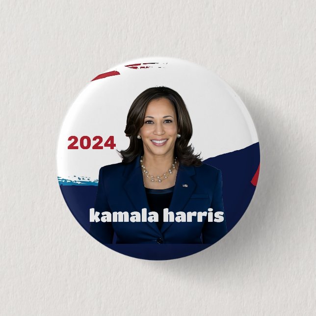 Chapa Redonda De 2,5 Cm kamala harris para presidente 2024 (Anverso)