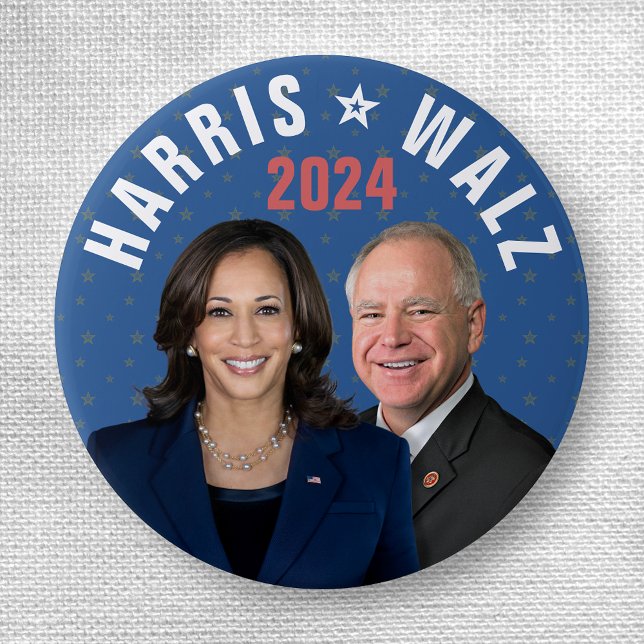 Chapa Redonda De 2,5 Cm Kamala Harris Tim Walz Presidente Vice 2024 Fotos (Subido por el creador)