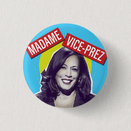 Chapa Redonda De 2,5 Cm Kamala Harris/Vicepresidenta
