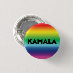 Chapa Redonda De 2,5 Cm Kamala moderno gradiente arcoiris lgbt orgullo gay