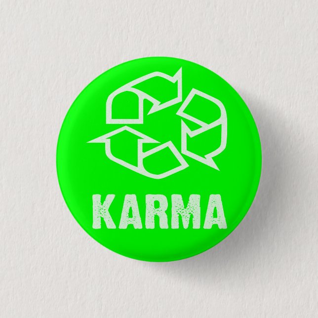 Chapa Redonda De 2,5 Cm karmas recicladas (Anverso)