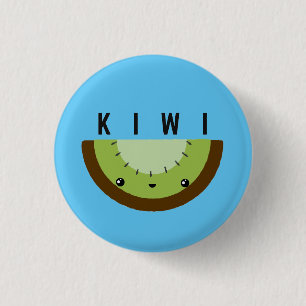 Chapa Redonda De 2,5 Cm Kawaii Kiwi Insignia