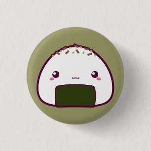 Chapa Redonda De 2,5 Cm Kawaii Onigiri