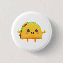 Chapa Redonda De 2,5 Cm Kawaii Taco