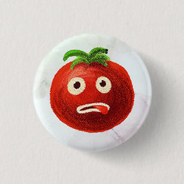 Chapa Redonda De 2,5 Cm Kawaii Tomato Cute Funny Personalizado Vegetable