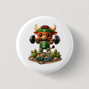 Chapa Redonda De 2,5 Cm Kawaii Zodiac Neos Tauro