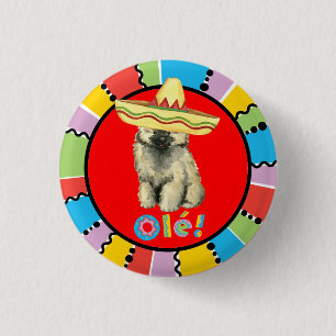 Chapa Redonda De 2,5 Cm Keeshond de la fiesta