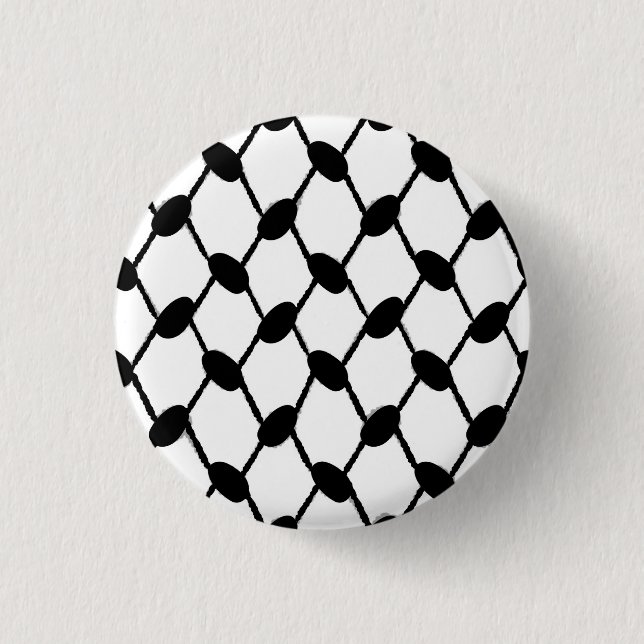 Chapa Redonda De 2,5 Cm keffiyeh BUTTON (Anverso)