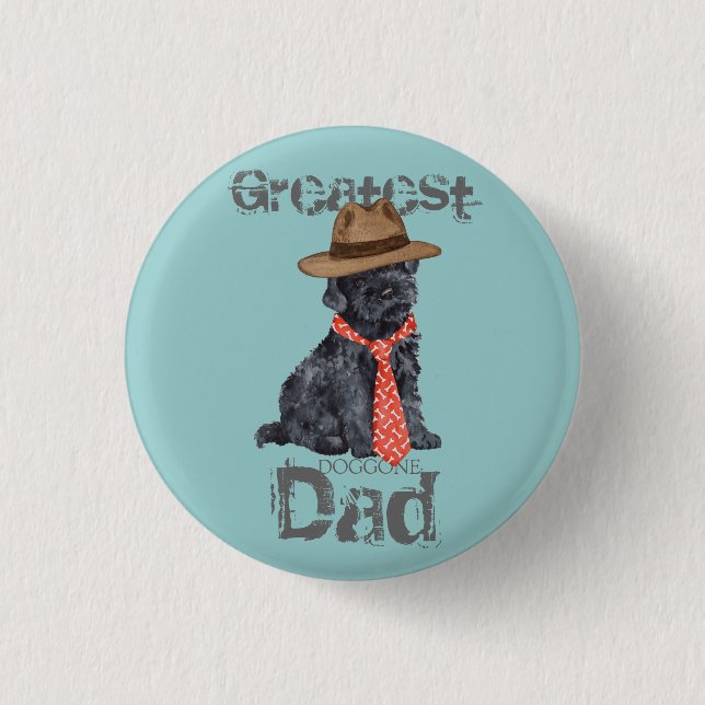 Chapa Redonda De 2,5 Cm Kerry Blue Dad (Anverso)