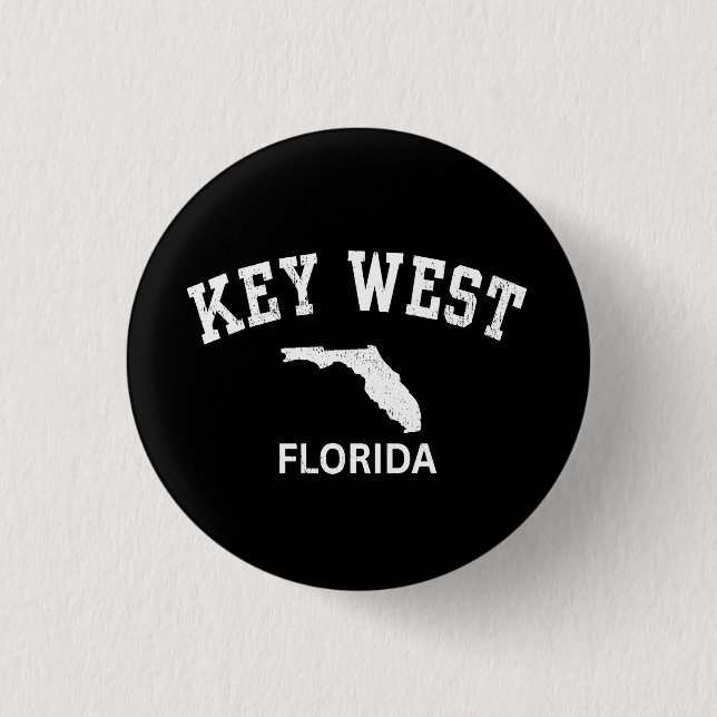 Chapa Redonda De 2,5 Cm Key West Florida  (Anverso)
