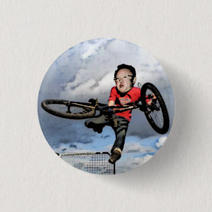 Chapa Redonda De 2,5 Cm Kim Jong-il BMX - Pin