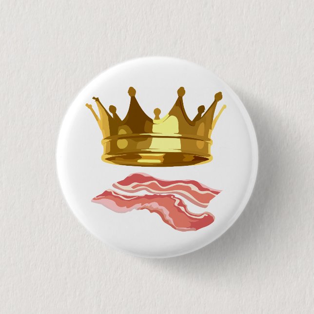 Chapa Redonda De 2,5 Cm King Bacon (Anverso)
