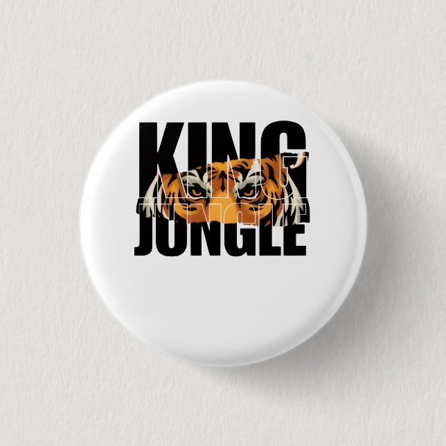 Chapa Redonda De 2,5 Cm King of the Jungle (Anverso)