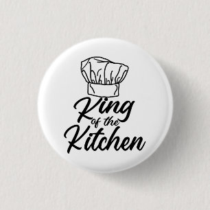 Chapa Redonda De 2,5 Cm King Of The Kitchen Cocina Lover Funny Chef