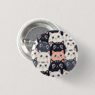 Chapa Redonda De 2,5 Cm Kitty Kat Kaleidoscope