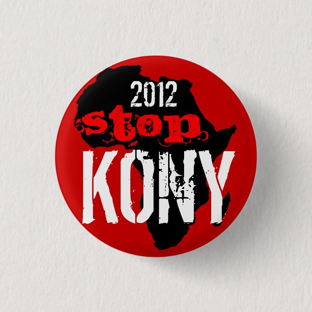 Chapa Redonda De 2,5 Cm Kony 2012 (Anverso)