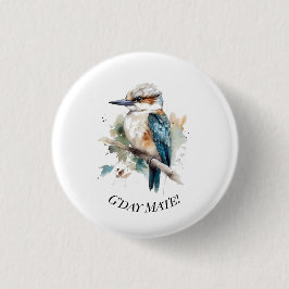 Chapa Redonda De 2,5 Cm Kookaburra True Blue, personalizado