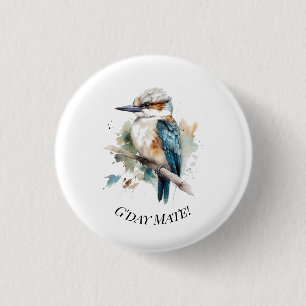 Chapa Redonda De 2,5 Cm Kookaburra True Blue, personalizado