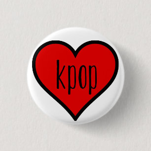 Chapa Redonda De 2,5 Cm ¡Kpop del corazón I!
