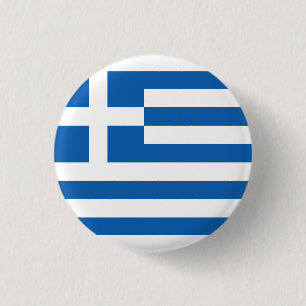 Chapa Redonda De 2,5 Cm La bandera de Grecia