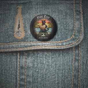 Chapa Redonda De 2,5 Cm La búsqueda de sol de Kitty Buccaneer