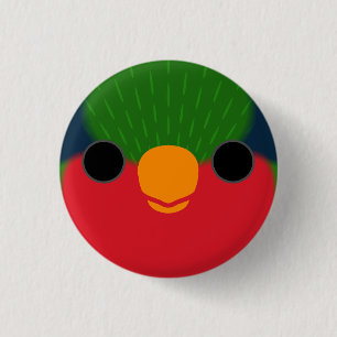 Chapa Redonda De 2,5 Cm La cara de un lorikeet de Kuhl