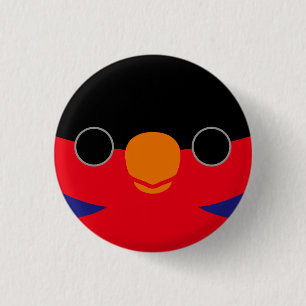 Chapa Redonda De 2,5 Cm La cara de una historia con un gorro negro