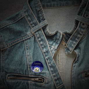 Chapa Redonda De 2,5 Cm La celebración de nieve de Edo-Neko