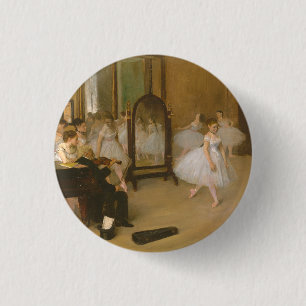 Chapa Redonda De 2,5 Cm La clase de baile (1870) Edgar Degas
