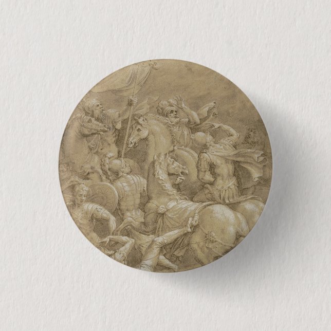 Chapa Redonda De 2,5 Cm La Conversión de San Pablo Arte (Anverso)