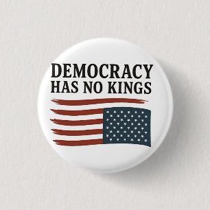 Chapa Redonda De 2,5 Cm La democracia no tiene rey contra Trump Estados Un