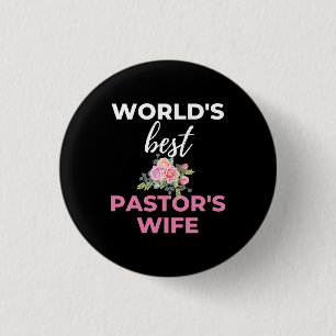 Chapa Redonda De 2,5 Cm La esposa del mejor pastor del mundo