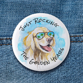 Chapa Redonda De 2,5 Cm La Graciosa Jubilación Pun De Los Años Dorados