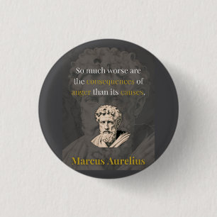 Chapa Redonda De 2,5 Cm La ira te lastima más: Marco Aurelio sobre la mode