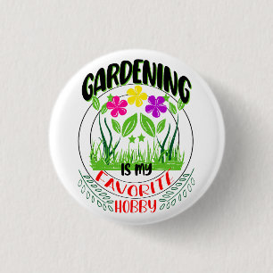 Chapa Redonda De 2,5 Cm La jardinería es mi pasatiempo favorito, la natura