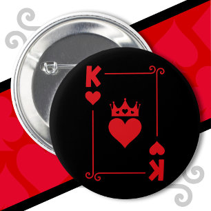 Chapa Redonda De 2,5 Cm La reina rey que está a la par disfrazarse de rey 