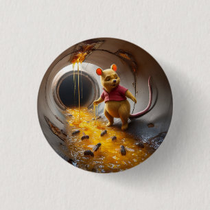 Chapa Redonda De 2,5 Cm La Rodentofobia Winnie Pooh 2