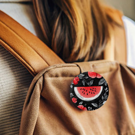 Chapa Redonda De 2,5 Cm La sandía de Palestina libre
