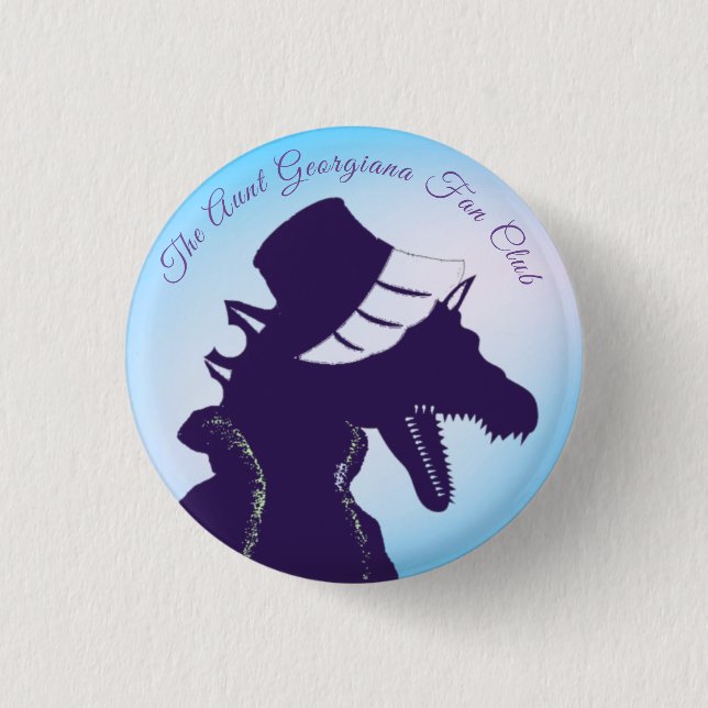 Chapa Redonda De 2,5 Cm La tía Georgiana Fan Club Pin (Anverso)