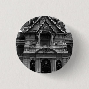 Chapa Redonda De 2,5 Cm La vieja Tailandia Bangkok El grupo Chakri 1970