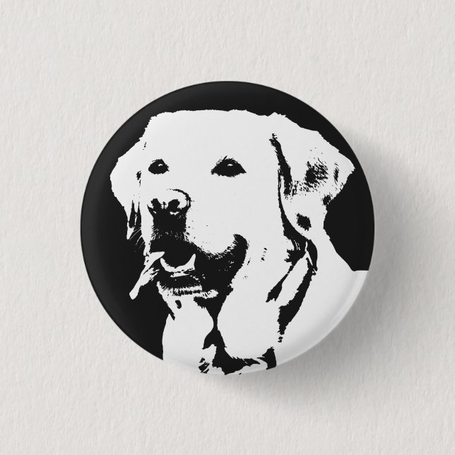 Chapa Redonda De 2,5 Cm Labrador Retriever (Anverso)