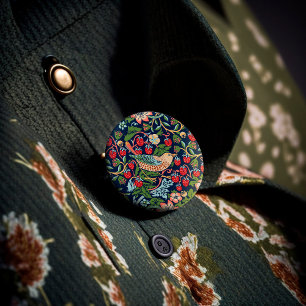 Chapa Redonda De 2,5 Cm Ladrón de Fresa de William Morris
